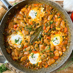 Spanish Butter Beans With Eggs | Judiones De La Granja Con Huevos