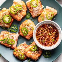 Crispy Rice Paper Salmon Roll-ups
