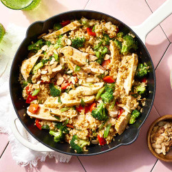 Teriyaki Chicken Skillet Casserole With Broccoli