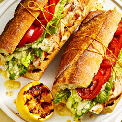 Chicken Caesar Baguettes