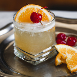 Classic Frothy Whiskey Sour Cocktail Recipe