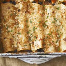 Butternut Squash And Black Bean Enchiladas