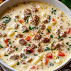 Creamy Parmesan Italian Sausage Soup Recipe