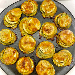 Baked Cheesy Zucchini Stacks