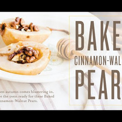 Baked Cinnamon-walnut Pears