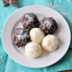 Homemade Chocolate And Coconut Truffles