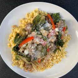 Escarole, Beans, Sausage And Peppers Cheat Sheet