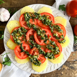 Spanish Potato &amp; Tomato Salad