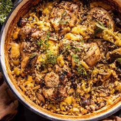 One Pan Roasted Herb Chicken And Wild Rice
