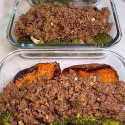 Ground Beef &amp; Sweet Potato Bowls