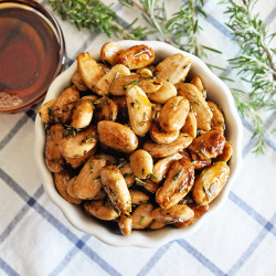 Roasted Spanish Marcona Almonds With Honey &amp; Rosemary