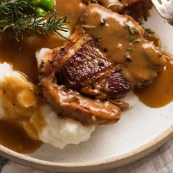 Lamb Chops With Rosemary Gravy (loin Chops, Forequarter, Cutlets)