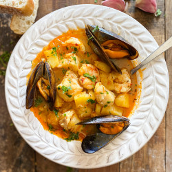 Spanish Seafood Stew | Suquet De Pescado From Peñiscola Spain