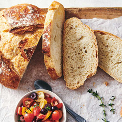 No-knead Crusty White Bread