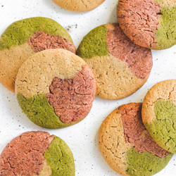 Gluten Free Strawberry Matcha Sugar Cookies 