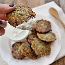 Spinach Fritters Recipe With Homemade Yogurt Aioli