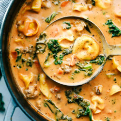 Creamy Sausage Tortellini Soup