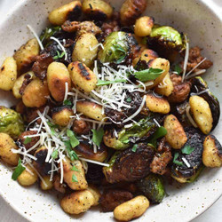 Pan Fried Gnocchi And Brussels Sprouts