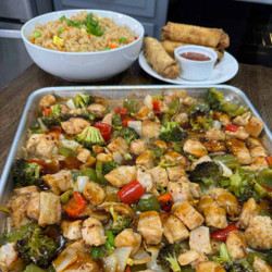 Orange Chicken Sheet Pan Meal