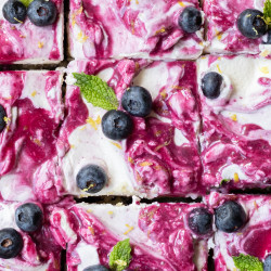 Lemon Blueberry Sheet Cake