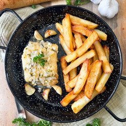 My Mothers Garlic Fish With Potatoes