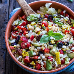 Easy Summer Herb And Chickpea Chopped Salad With Goat Cheese