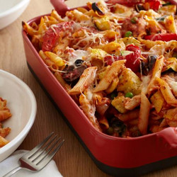 Baked Penne With Roasted Vegetables