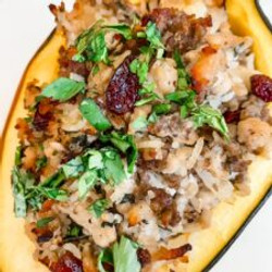 Healthy Stuffed Baked Acorn Squash 