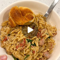 Boursin Orzo W/ Chicken Sausage &amp; Sundried Tomatoes