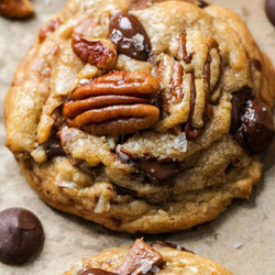 Brown Butter Pecan Cookies With Pecan Liqueur