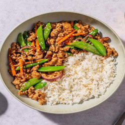 Speedy Sesame Beef Stir-fry With Snap Peas, Carrots And Rice