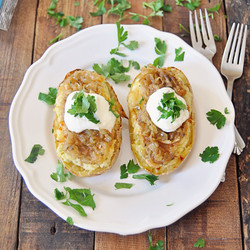 Spanish Style Twice Baked Potatoes Recipe