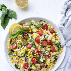 Lemon Orzo Pasta Salad