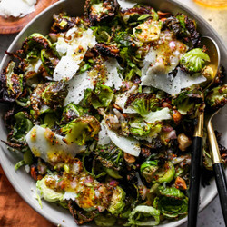 Raw And Roasted Brussels Sprouts Salad
