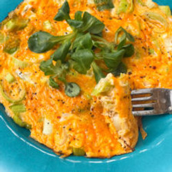 Cheesy Leek Omelette