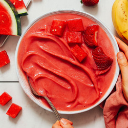 Strawberry Watermelon Sorbet (5 Minutes)