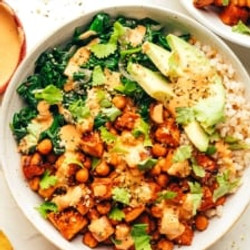 Roasted Sweet Potato And Chickpea Bowls