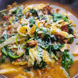 Italian Sausage Cabbage And Kale Soup