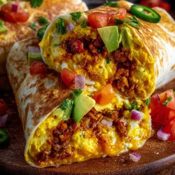 Spicy Southwest Breakfast Burritos