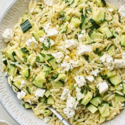 Lemony Orzo Pasta Salad With Cucumber And Feta