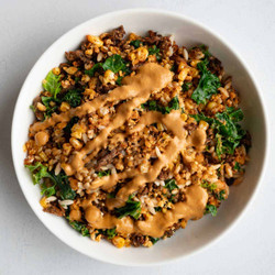 Tempeh Orzo Bowl With Chipotle Dressing