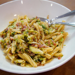 Pasta With Bacon And Brussels Sprouts