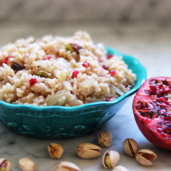 Middle Eastern Rice Pilaf With Pomegranate