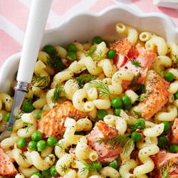 Spring Pasta With Salmon, Peas, And Dill