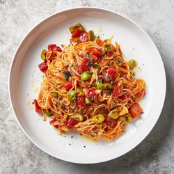 Capellini With Smoked Paprika And Olives