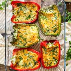 Irresistible Spanish Stuffed Peppers With Rice &amp; Chickpeas