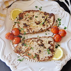 Seared Tuna Steaks With Mustard &amp; Thyme