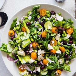 Greek Salad With Edamame