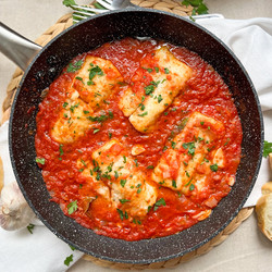 Cod With Tomato Sauce | Bacalao Con Tomate