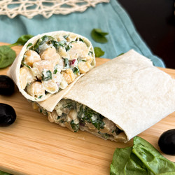 Creamy Chickpea &amp; Spinach Wraps